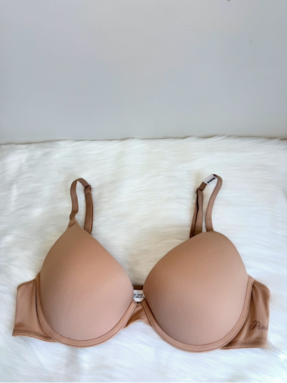 NWT PINK Victoria's Secret Wear Everywear Push-Up Bra Praline (Nude) Bra Sz. 36B - Picture 3 of 14